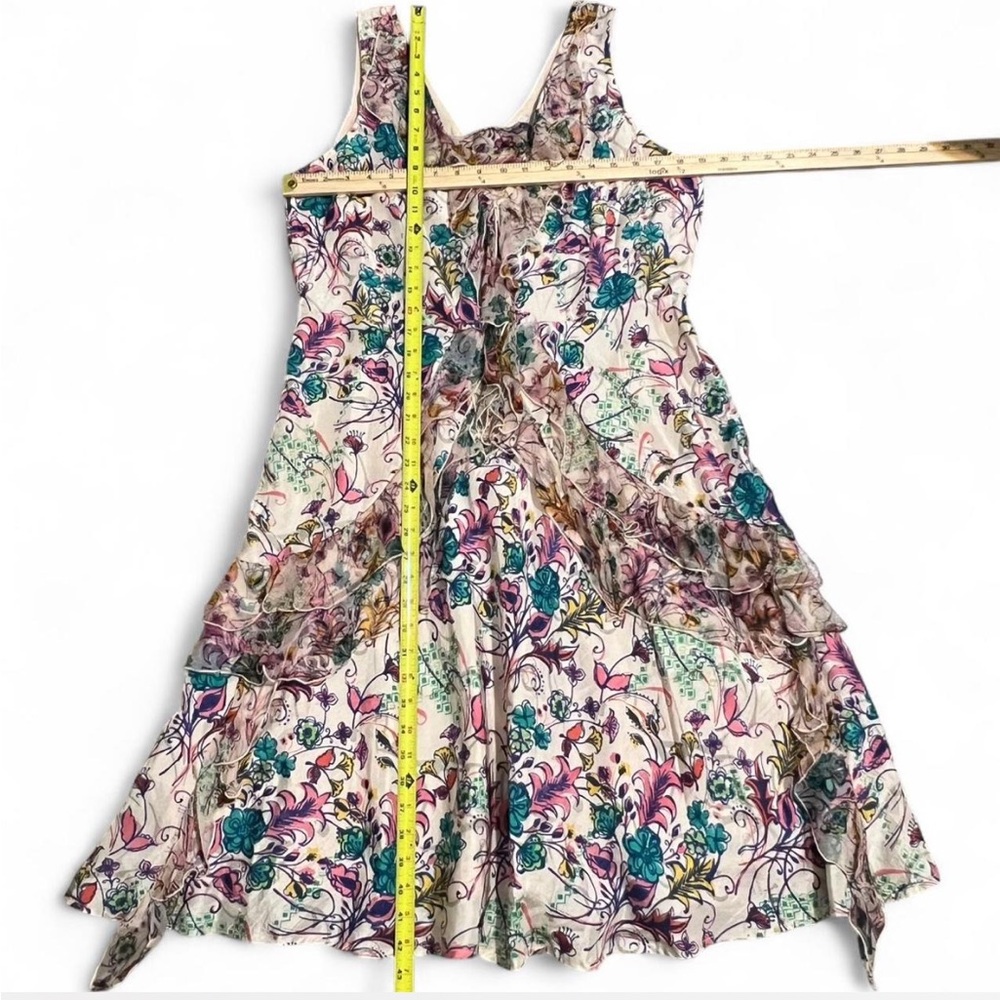 Designer Sundance Floral Silk Lightweight, Flowy Fit and Flare Lined Dress Sz 14 - Picture 4 of 9